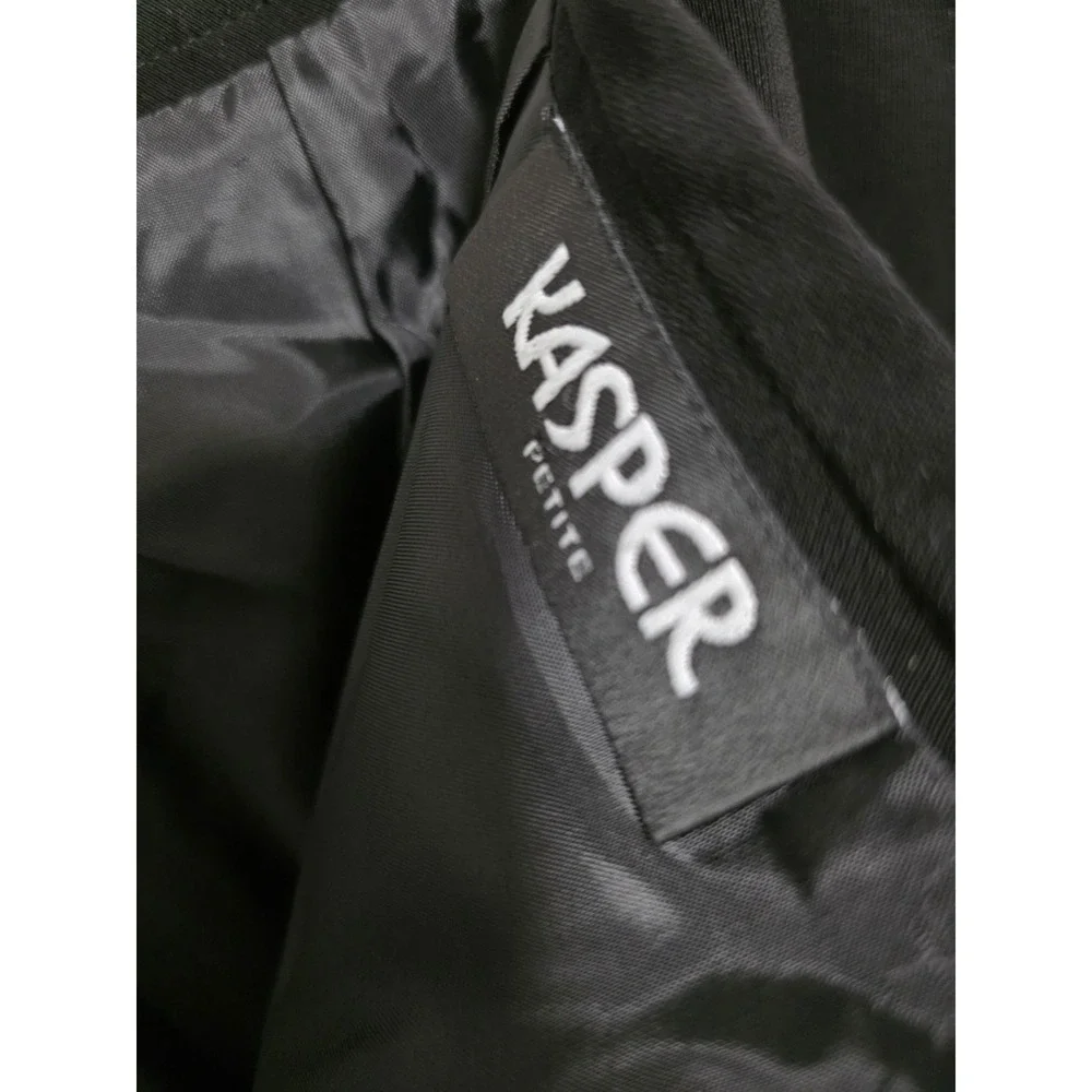 🧥 Kasper A.S.L. Petite 2-Piece‎ Skirt Suit Taupe/Black Trim Career 14P 🖤